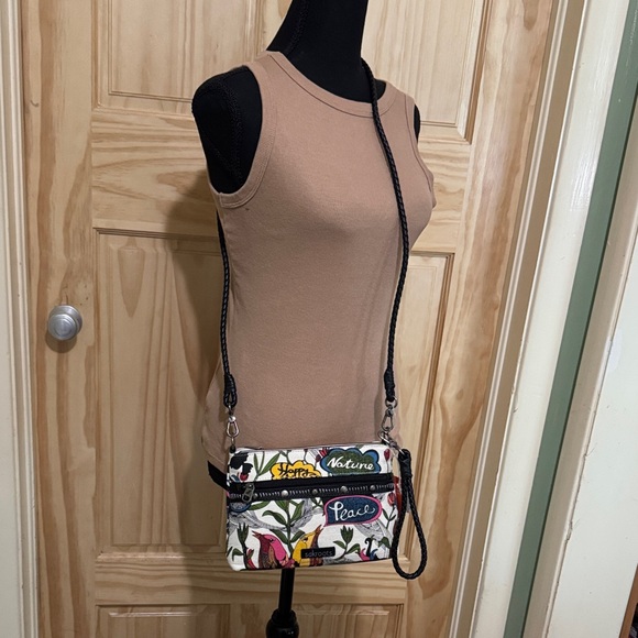Sakroots Multicolor Nature and Peace Crossbody Bag NWT - Picture 1 of 10